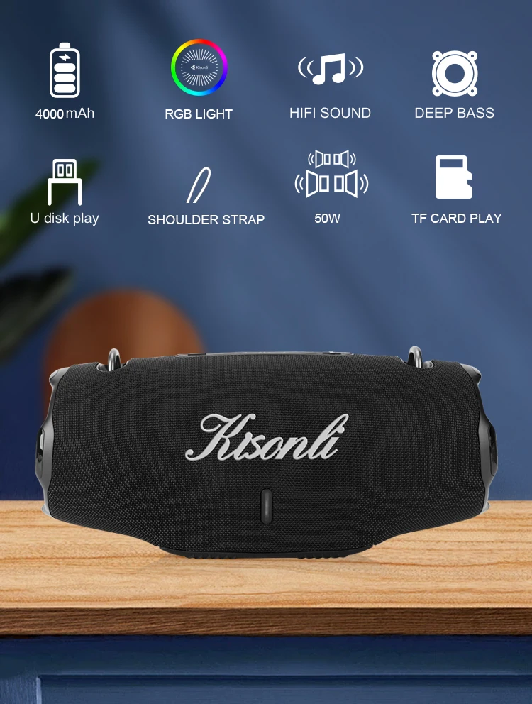 Kisonli K17 Professional Party Big Blue Tooth Speaker 50 Watts