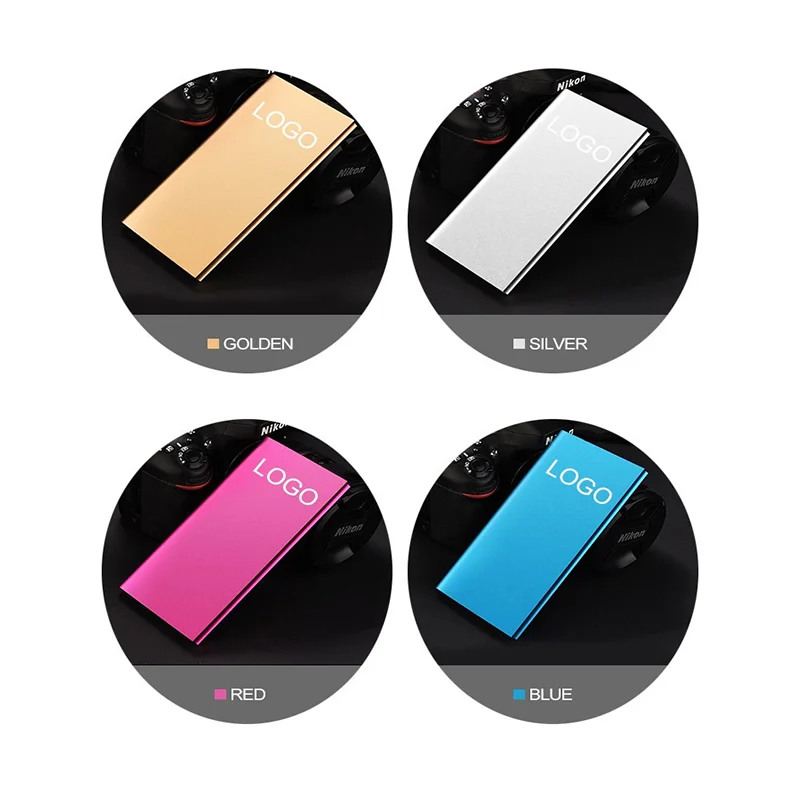 Ultra Thin PowerBank 10000mAh Portable Universal LED Mobile Phone Charger External Battery Bank