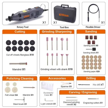 135W Mini Grinder Set Kit Variable Speed Electric Mini Rotary Tool