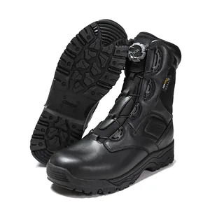 Factory OBM ODM Custom Wholesale BOA Waterproof Comfortable Black Tactical Boots for Men Leather
