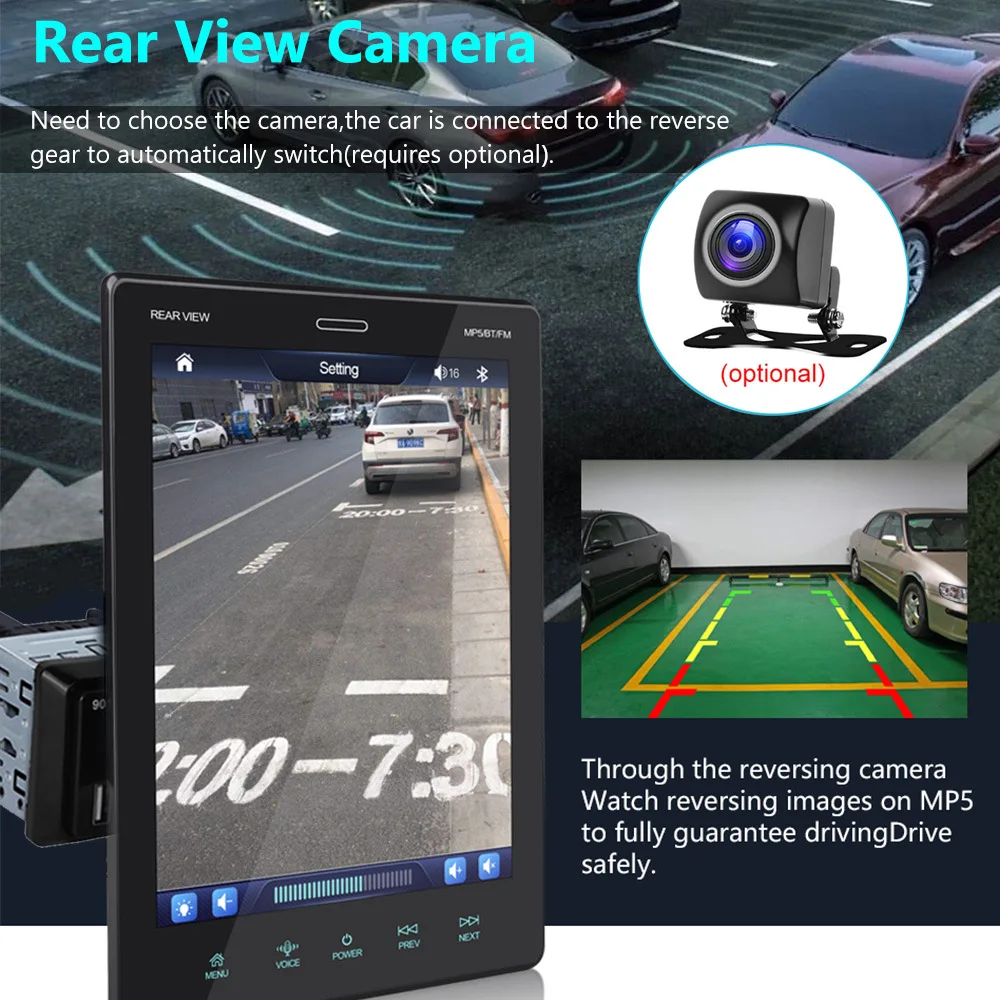 Universal 9.5\" 2 Din Android Navigation GPS Car Multimedia Player Dashboard Car Radio Touch Screen USB Carplay FM WIFI