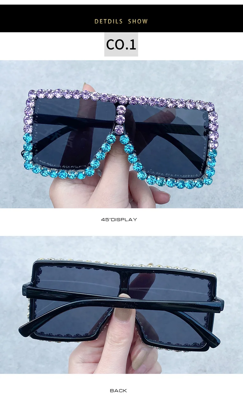 High Quality Oversized Diamond Kids Sunglasses Girls Face Shield Sunglasses