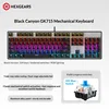 GK715 Black Mixed Backlight Blue Switch 104 Keys ABS