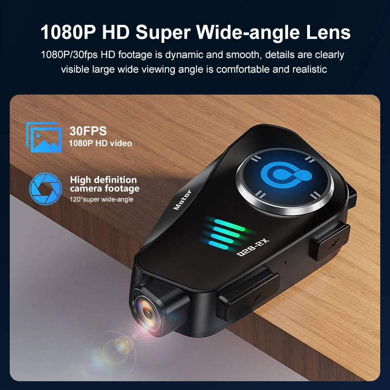 Q28 2X Motorcycle Camera Helmet Headset Hd1080p Intercom - Main Image