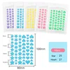 BLUE heart star 52 pcs
