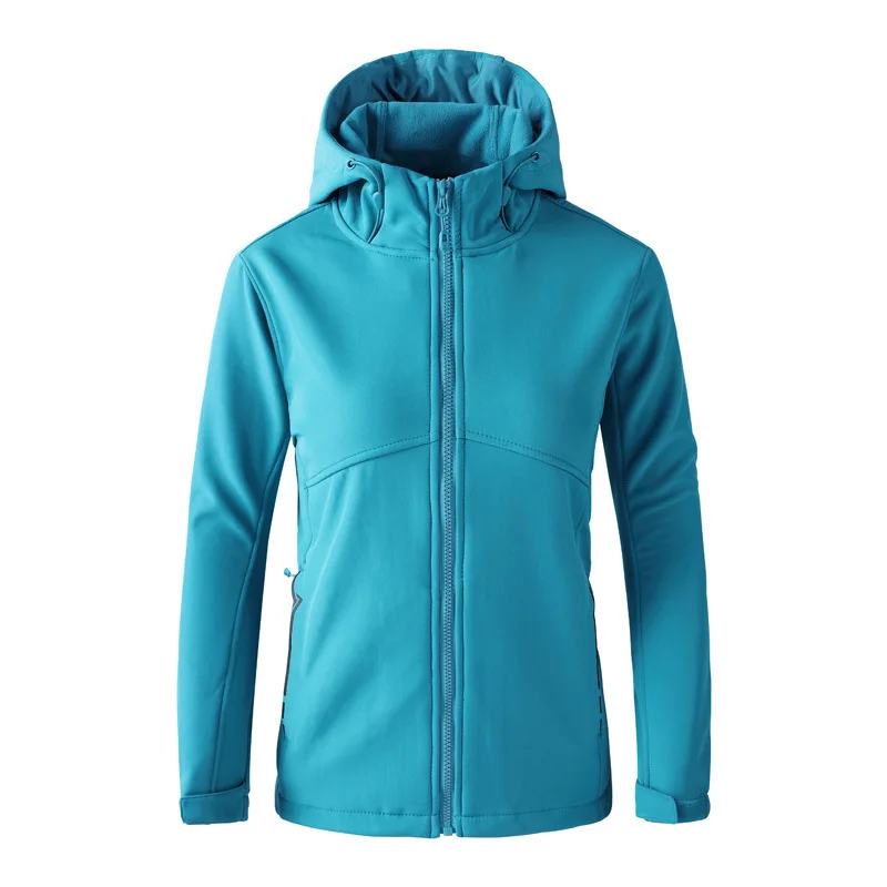 OEM Custom logo Lining Lightweight Windbreaker Uniform Waterproof Fleece Jumper Men's Outdoor Soft Shell Jacket