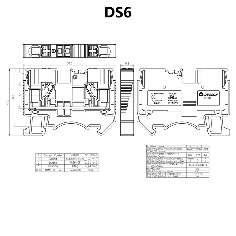 block terminal connector block terminal connector