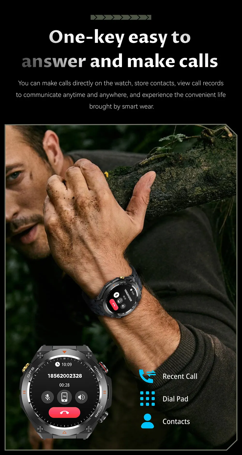 product gps outdoor sport smart watch waterproof  ip68 sleep blood oxygen monitoring slim lightweight for men girls-6
