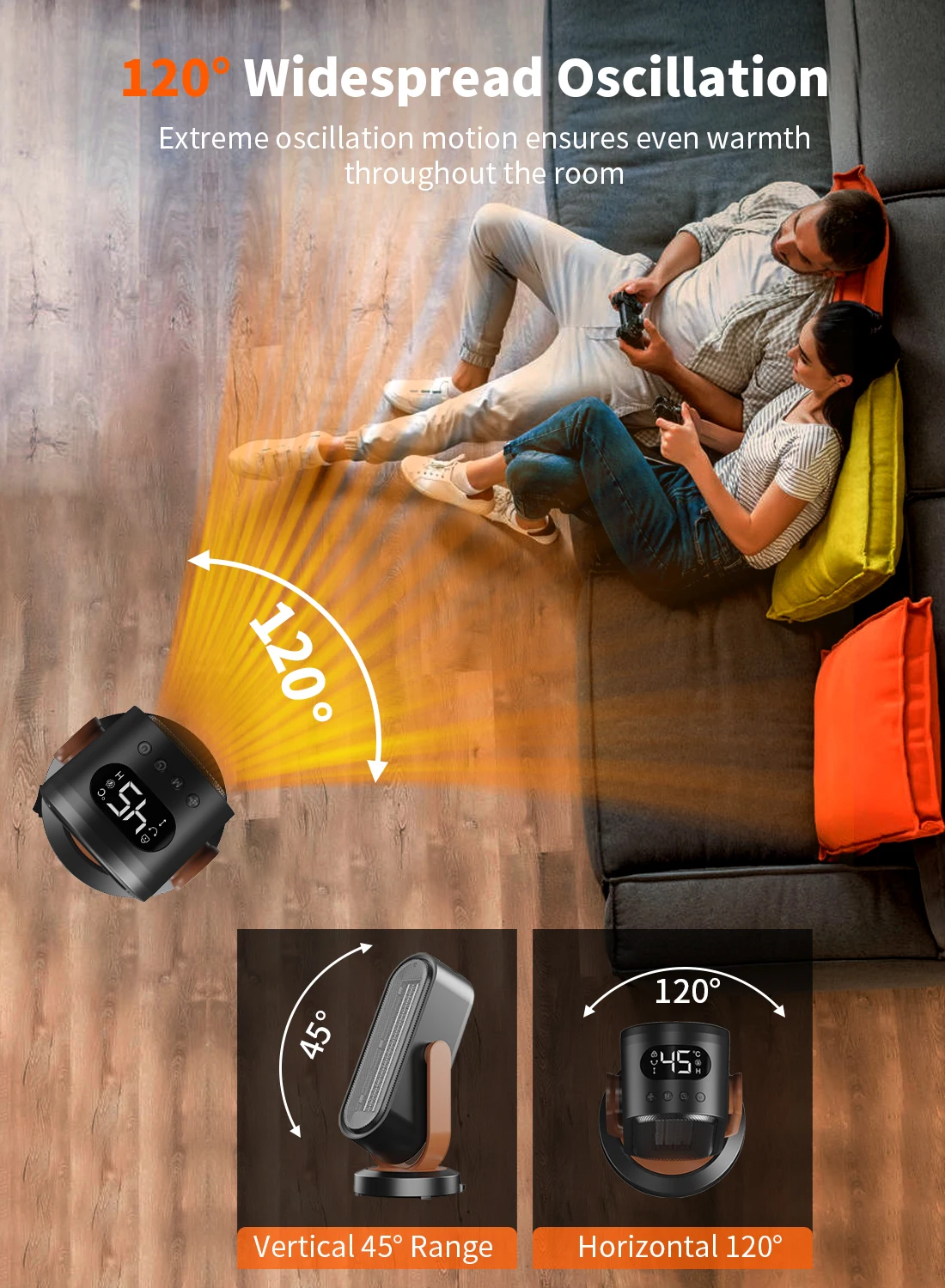 Electric Heater, Portable, PTC, 1500w - detail 4