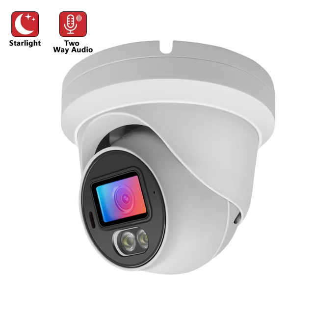 5MP Super ColorVu 1/1.8'' Big Sensor  F1.0 lens PoE IP Camera 24/7 full Color Two Way Audio CCTV Network Security Camera