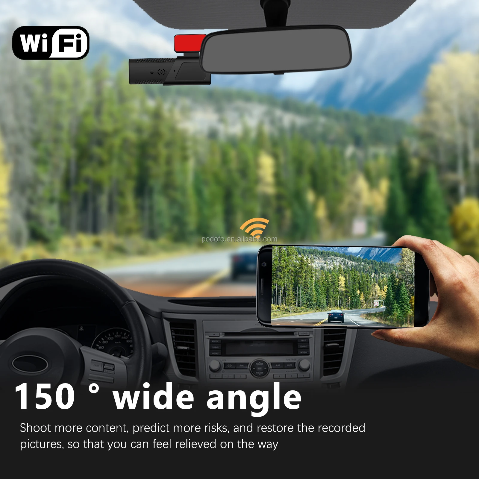 Podofo Wifi P Usb Dash Cam Car Driving Recorder Dvr Car Dash Camera