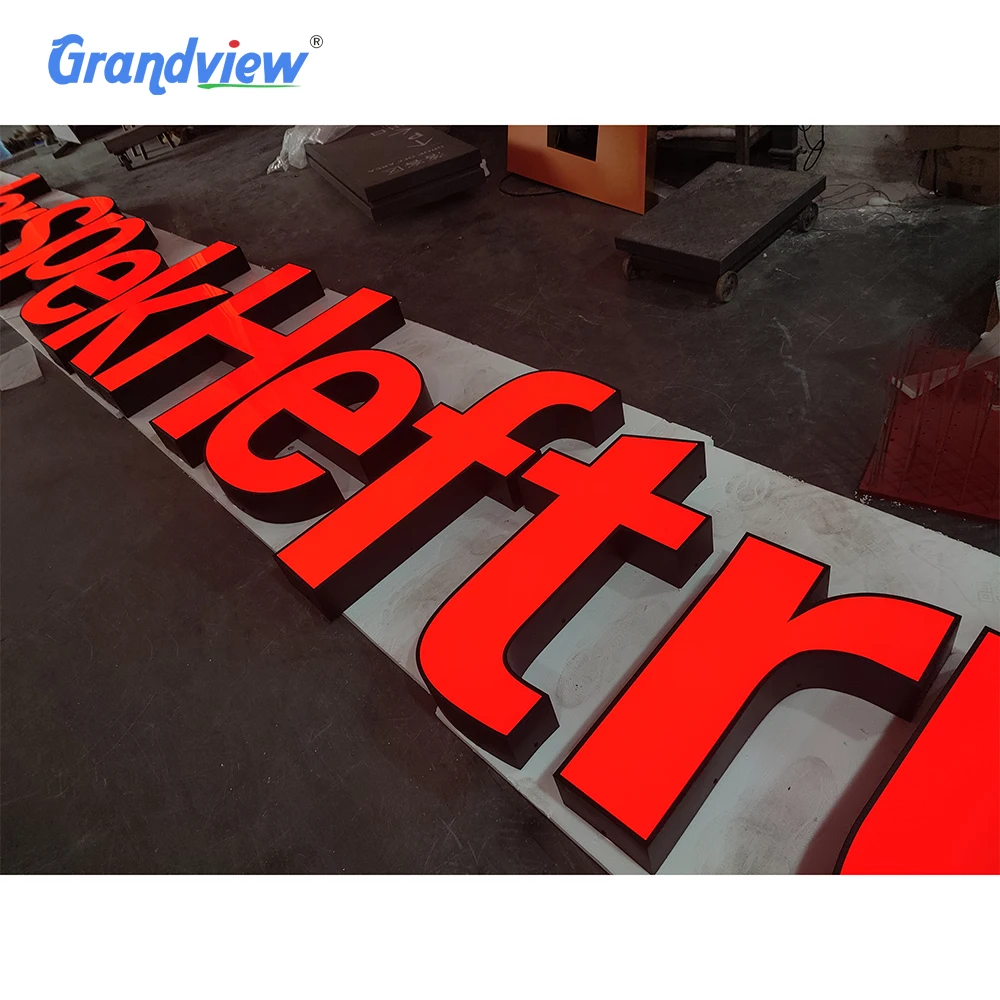 Letter Signage for Sign Illuminated Shop Front Led Letters Backlit Acrylic Plastic Advertising 3D Wall Sign Customized