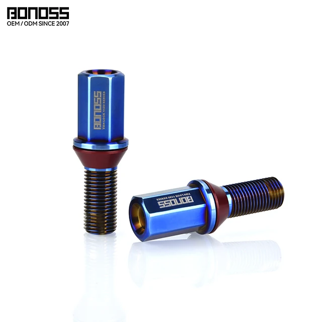 Bonoss Wheel Anti-Theft Lug Bolts For BMW Audi Mercedes-Benz Volkswagen M14X1.25 M14X1.5 10.9 Grade