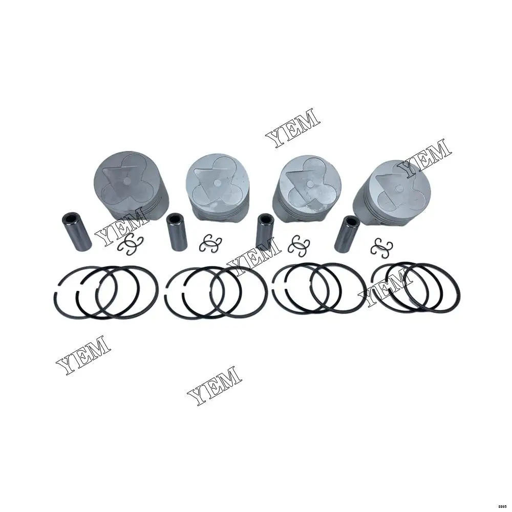 V3300 Engine Pistons With Piston Rings Set for Kubota