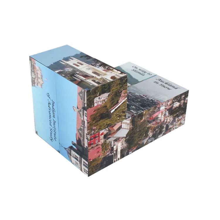 custom photo template print kids birthday gifts 3d puzzle plastic model magic folding cube