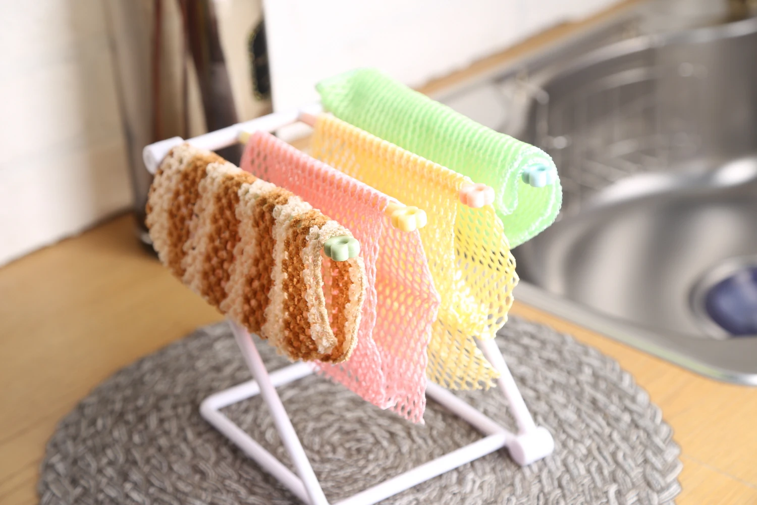 Innovative Dish Washing Net Cloths / Scourer - 100% Odor Free / Quick Dry - No M