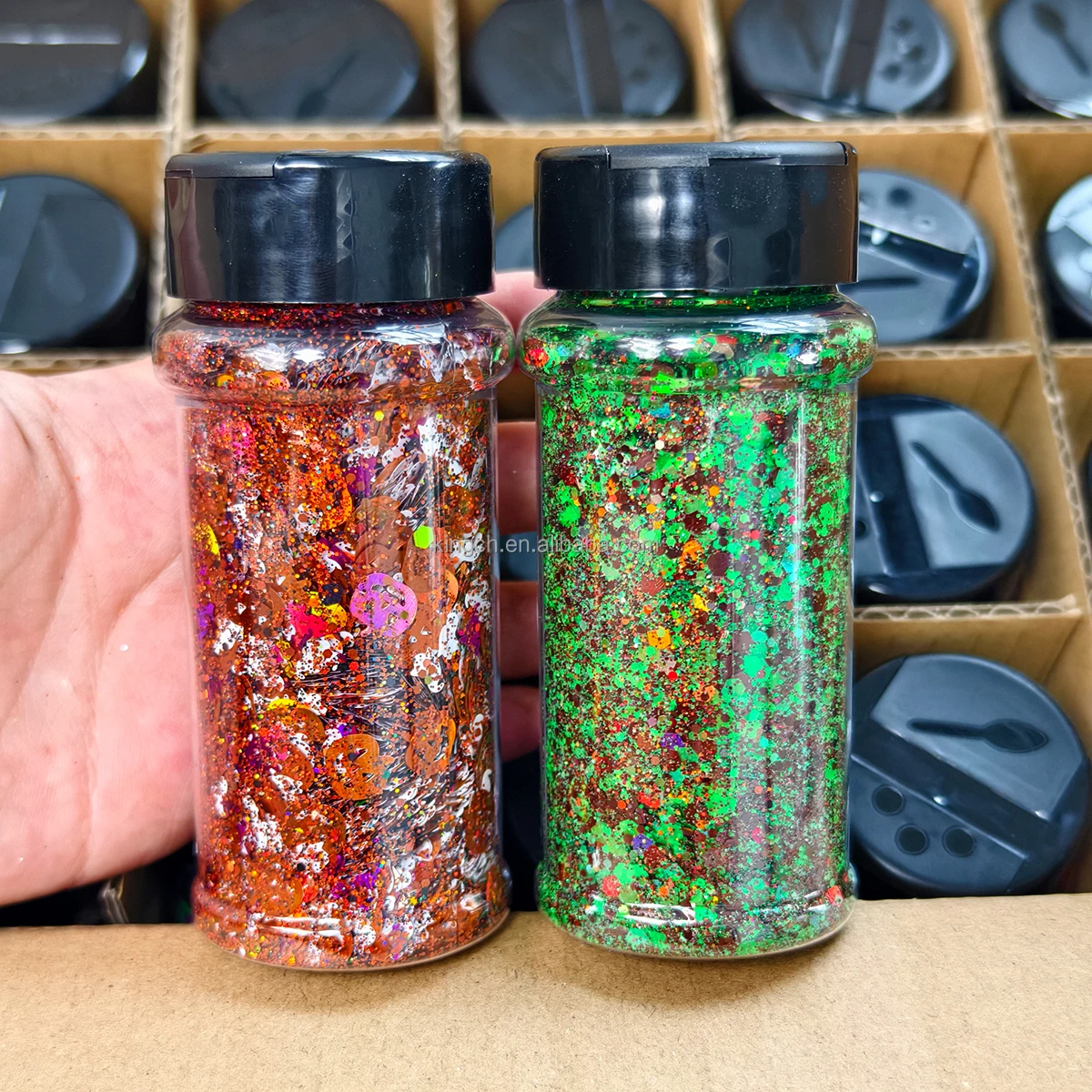 product hot selling 2oz shaker packing custom mix chunky glitter wholesale for tumbler nail resin decoration 24colors autumn glitter-14