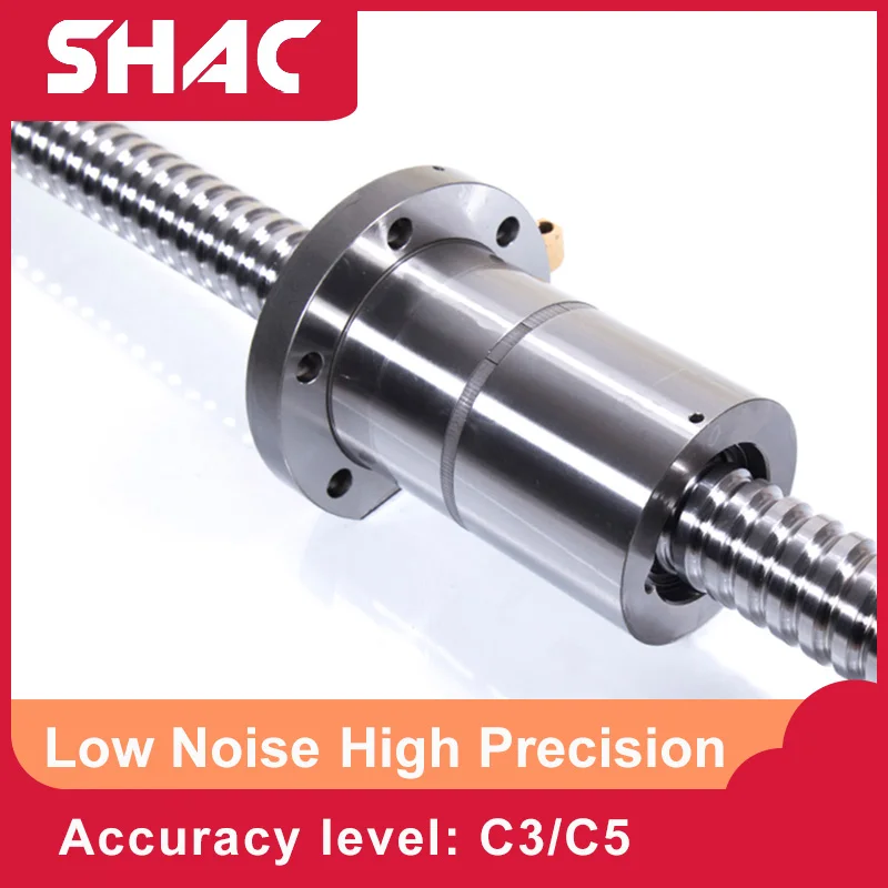 2025 Customized Product C5 Ball Screw Machined 3205 CNC Lead Screw Rotating Nut 20mm Ball Screw Set C3 1000mm