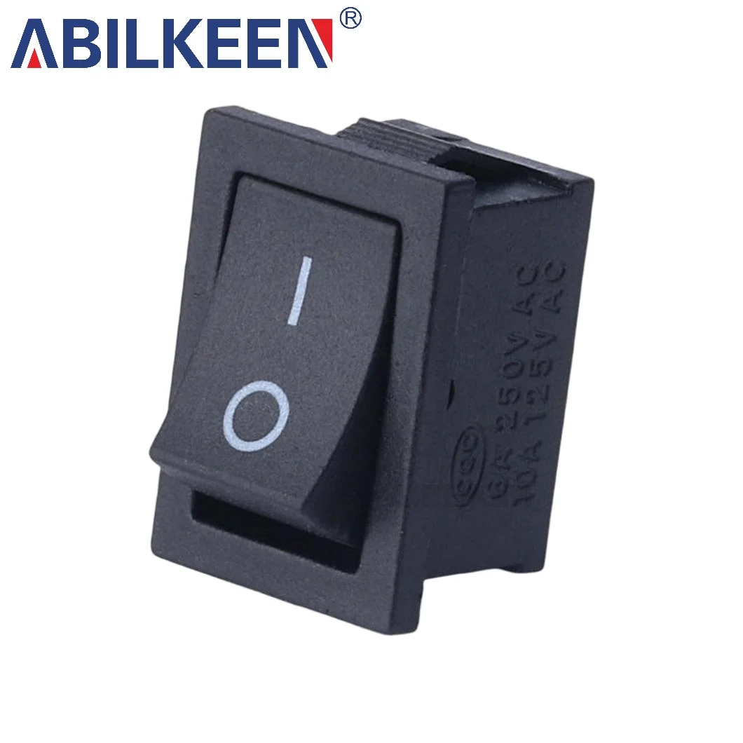 RELAND SUN 5 Interrupteurs Marche/arrêt KCD1 KCD1-101 Avec Lumière 2 En 3 Broches 2/3 Positions 103 102 101/N (6 Broches 3 Positions Noires