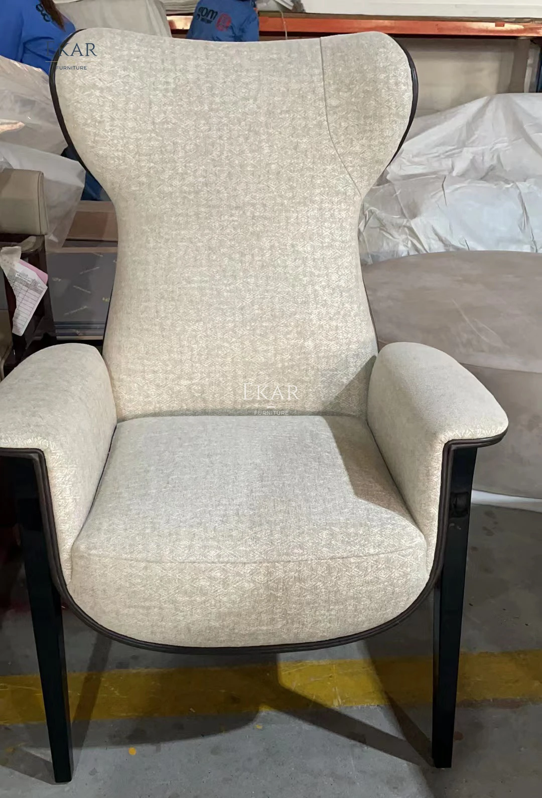 product ekar furniture popular selling modern design chair fabric back home leisure chair-67