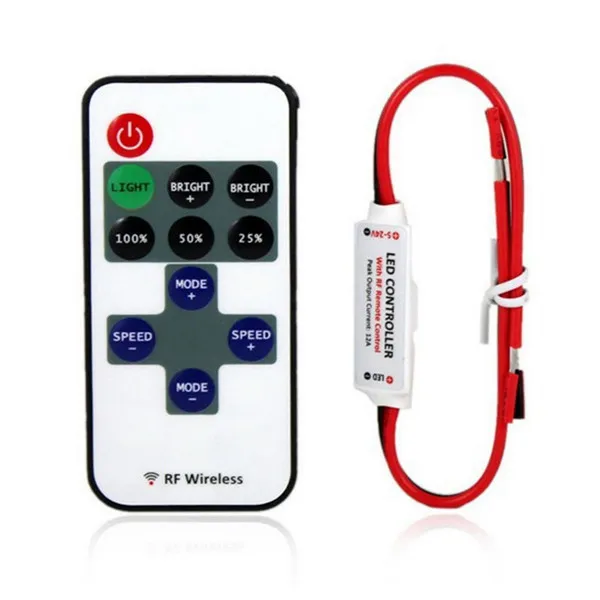 DC 12V 24V 4Pin RGB LED Controller 24 Keyboard RF Remote Control