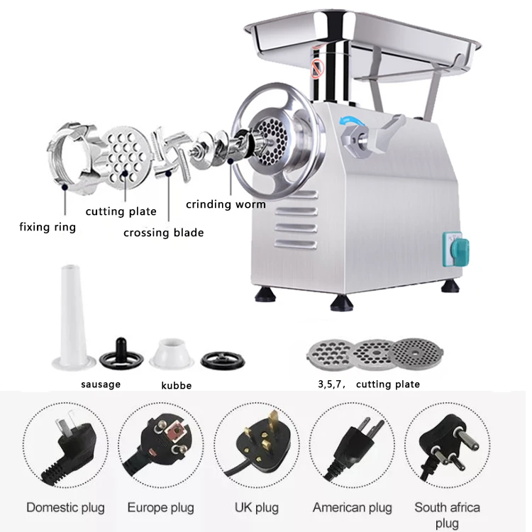 Steel Stainless Power Packing Material Home Use Commercial Professional Jupiter Meat Grinder for Butchers
