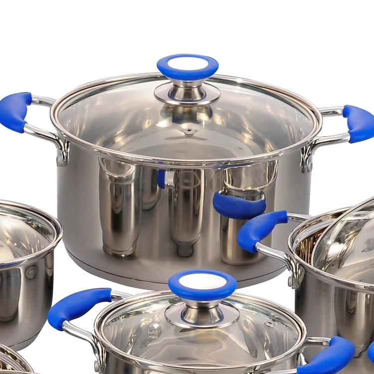 Hot Sale Stainless Steel Soup Pots Cookware Sets Non Stick Kitchen Cooking Pots supplier