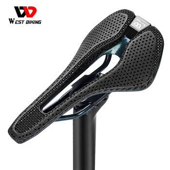Selle Vélo WEST BIKING 3D Imprimée - Nez Court Carbone, Route/Racing, 145mm