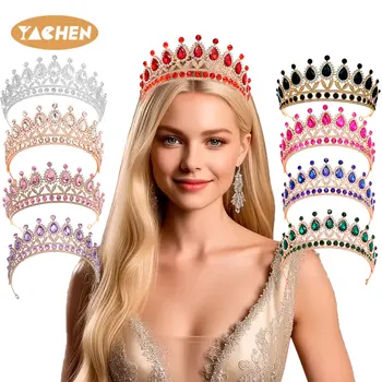 YACHEN Luxury Alloy Rhinestone Party Tiaras and Crowns for Women Wedding Birthday Party Crown Hair Accessories