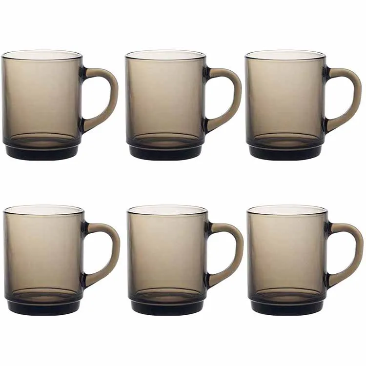 Royalex Glass Mugs 8oz Colored Glass Mug with Handle