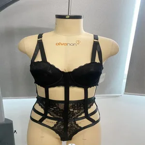 Floral Lace Cut Out Underwire Teddy Bodysuits for Women