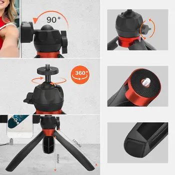 Comica Smartphone Microphone with Mini Tripod, CVM-VM10-K2 PRO Video Shotgun Mic for iPhone and Android Phones, Vlogging Kit detail image