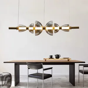 Nordic Simple Modern Luxury Pendant Light Glass Chandelier for Dining Room and Bedroom for Table and Bed