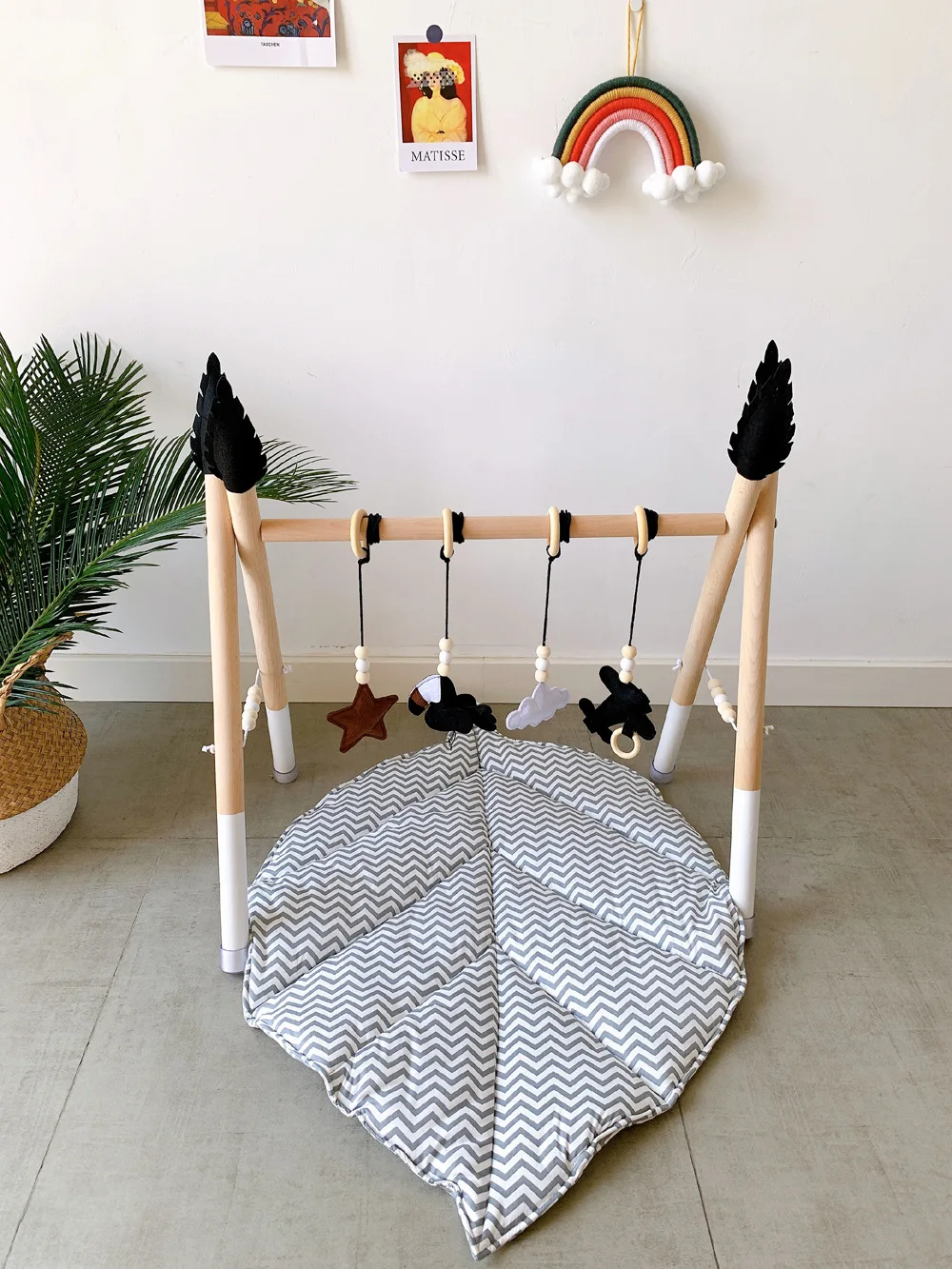 Детская деревянная рамка для фитнеса, подвесные войлочные детские игрушки для игр в тренажерном зале, детские игрушки для новорожденных, подарок на душ