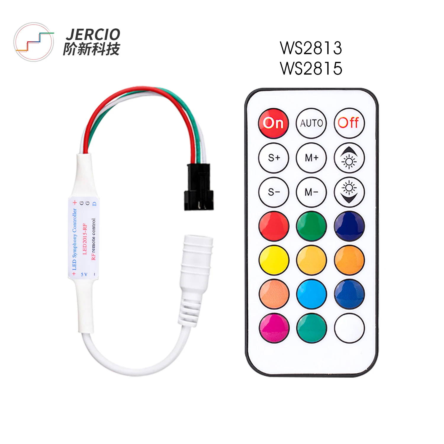 Mini 21Key LED Symphony RF Remote Controller For WS2811 RGB LED Strip Lights New 