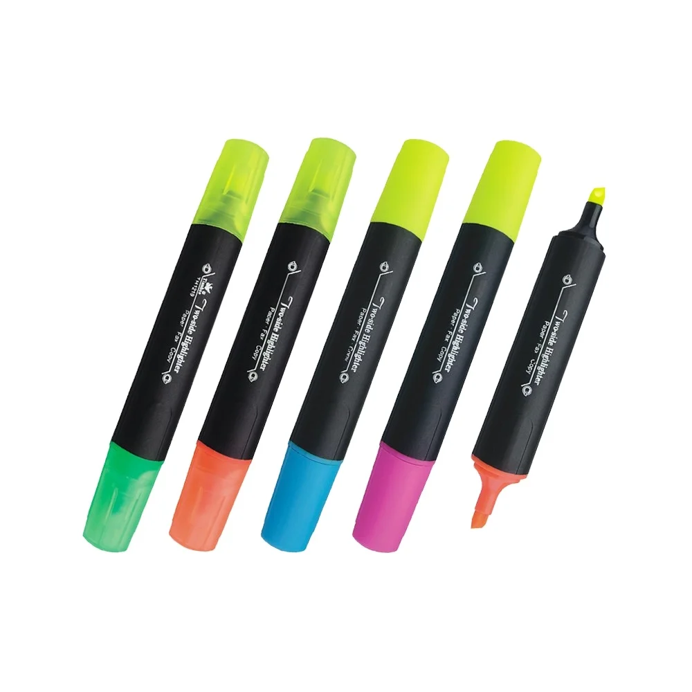 Stationery Set Highlighter with Double Tips for School and Promotion Art Supplies