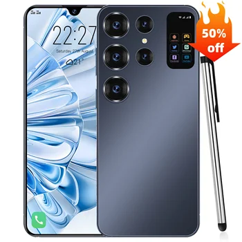 High configuration Full Screen S24 Ultra smart phone 7.3 inch 22+2TB Unlock S-Pen 5G WIFI Inteligente S23 S24 mobile phone