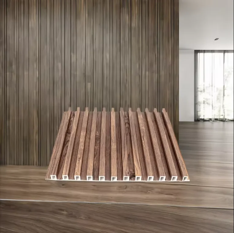 Interior Decor Iso Board Easy Installation Tv Background Pvc Wood Texture Effect Fluted Wall Panel Pvc 3d for Wall Sri Lanka