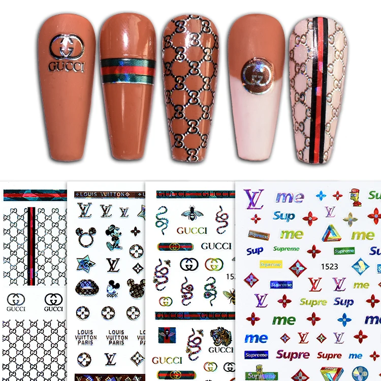 Brand Nail Stickers,Shiny Sticker For Nail Art Decoration,Nail Sticker ...