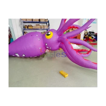 3m purple squid animal advertising inflatable cartoon hanging mall decoration fair event animal display inflatable squid cartoon