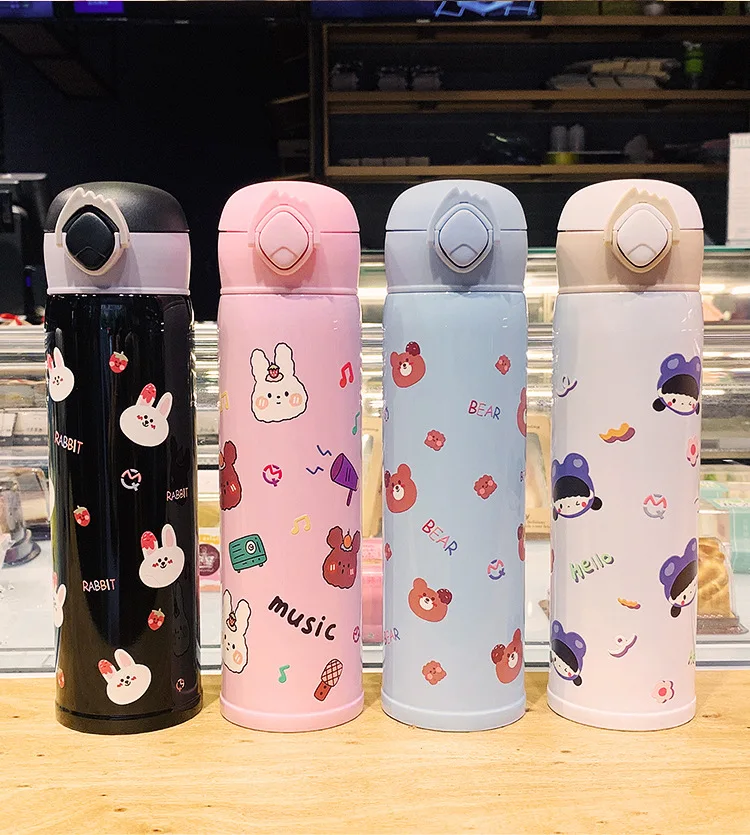 Custom Stainless Steel Water Bottle Cartoons Printing Water Bottle ...