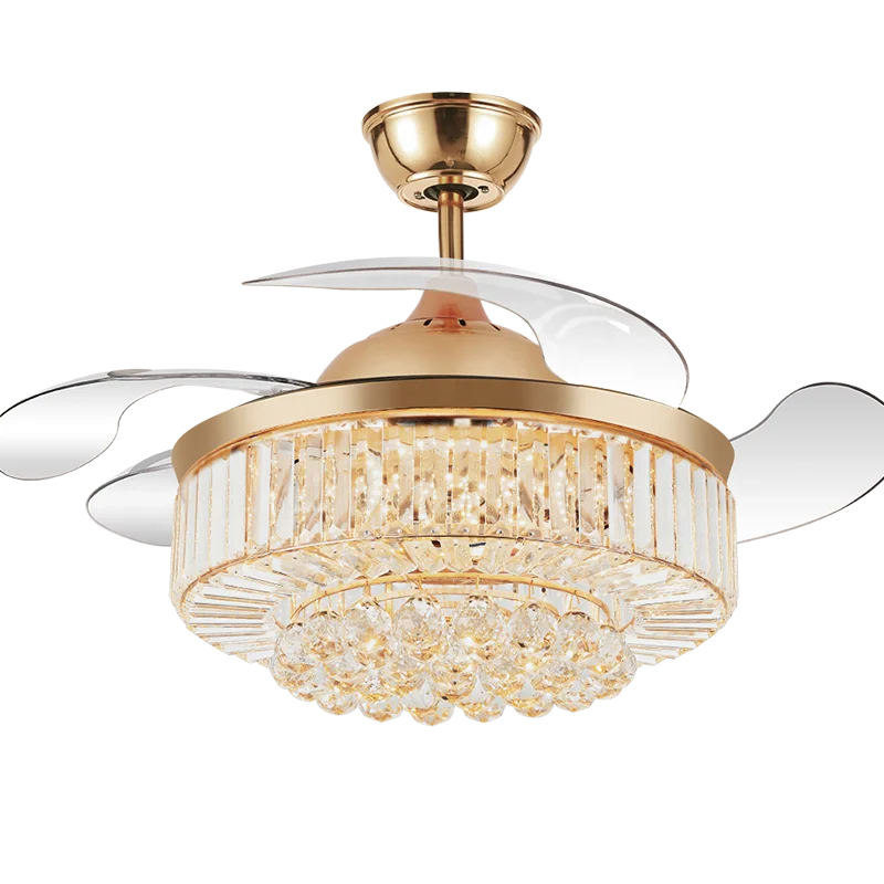 Хрустальный потолочный вентилятор для люстры 2002E со светодиодной подсветкой 110 В 220 в 48 дюймов с дистанционным