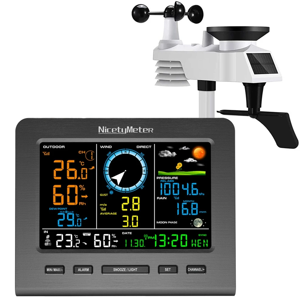 0366-rf 6 In 1 Radio Frequency Weather Station - Buy Radio Frequency Weather  Station,Rf Weather Station,Weather Station Product on 