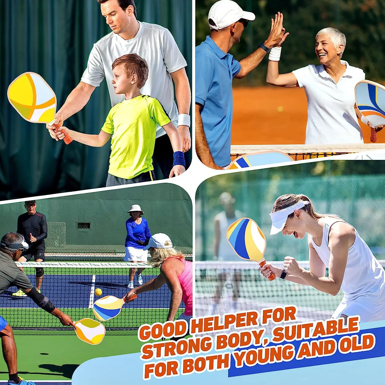 Factory Price Pickleballs Premium Quality USAPA Approved 40 Holes Outdoor Pickleball Balls Set 3pc 4pc Pickleball Set details