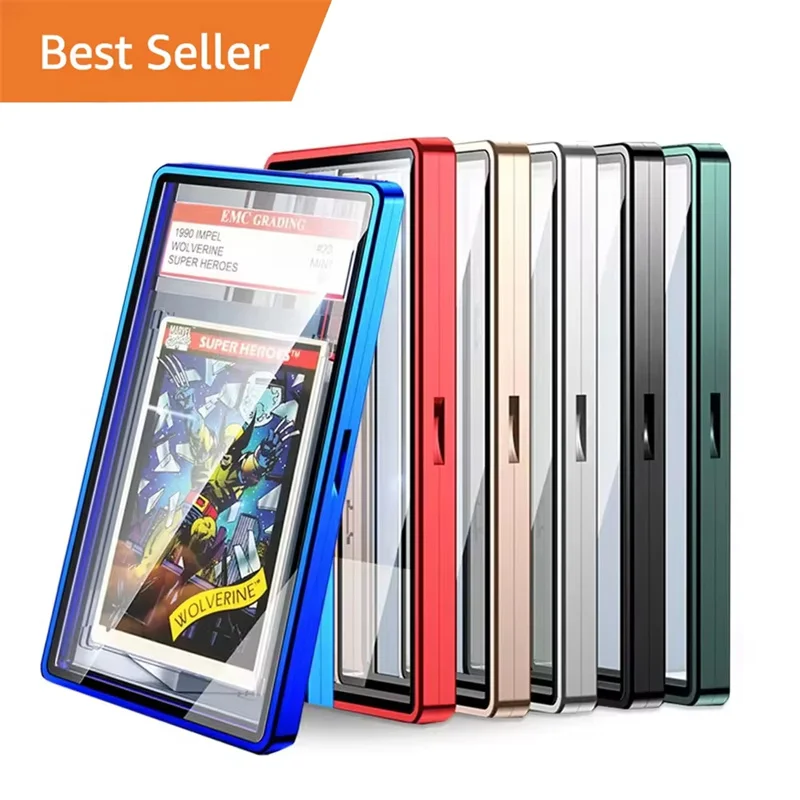 Metal Protective Magnetic Graded Card Display Case Bgs Tcg Sport Poke Mon  Grading Bumper Guard SlabMags for Ps a Graded Card
