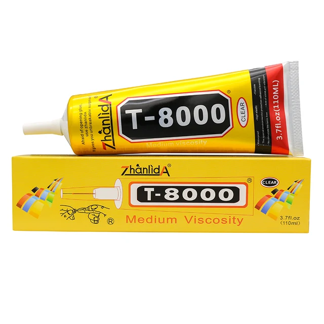 Zhanlida T8000 Clear Contact Adhesive Repair Glue With Precision Applicator Tip - 110ML 50ML 15ML  T8000 Glue Adhesive