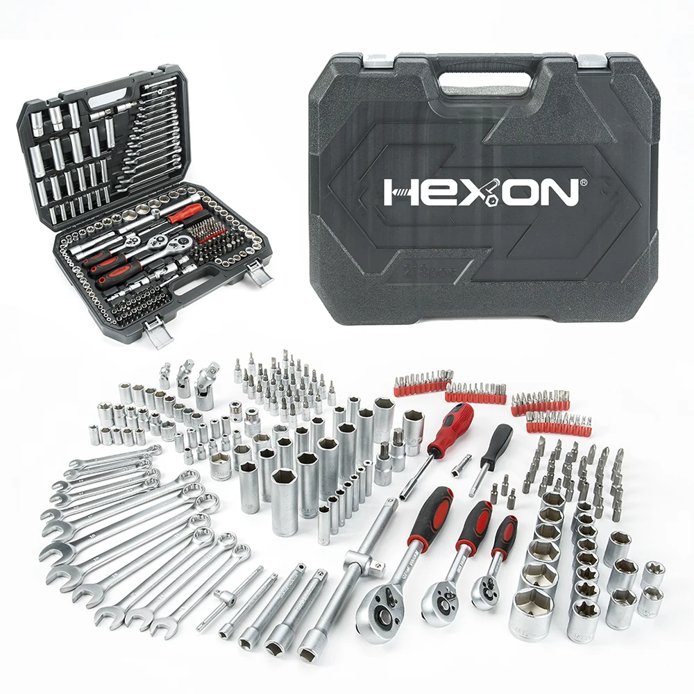 216pcs Tools Box Set Mechanic Hand Tool Kit Household Car Truck Vehicle