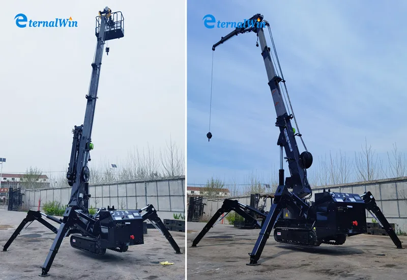 3T 5T Telescopic Boom Mini Crawler Spyder Crane for Sale