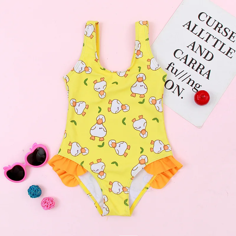 Custom Wholesale Printed  One Pieces Baby Pool Clothing Kids Swimwear Beachwear For Girls Bikini factory