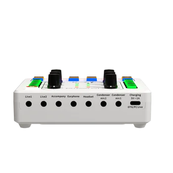 M8 Sound Card Wireless Bluetoot External Mixer Audio Digital Mixer Noise Reduction Live Streaming Broadcast Podcasting detail image